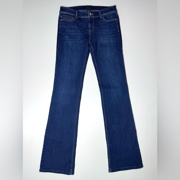 White House Black Market Women's Boot Leg Dark Blue Jeans Size- 2R - Picture 1 of 10